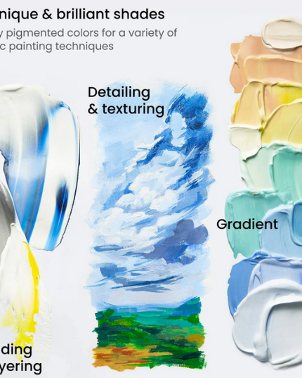 PINTURA ACRILICA EN TUBO COLORES VARIOS 4OZ. 14 UND
