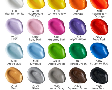 PINTURA ACRYLICA 20 UND 60 ML