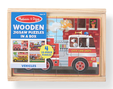 ROMPECABEZA DE MADERA VEHICULOS 12 PZA