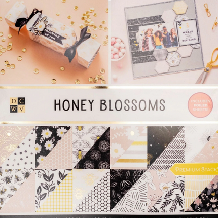 SET DE  PAPEL PARA SCRAPBOOK HONEY BLOSSOMS