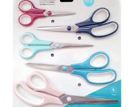 SET DE TIJERAS VARIOS COLORES PARA MANUALIDES 5 UND