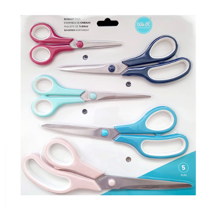 SET DE TIJERAS VARIOS COLORES PARA MANUALIDES 5 UND