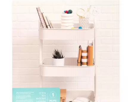 CARRITO ORGANIZADOR PARA MANUALIDADES BLANCO MARFIL