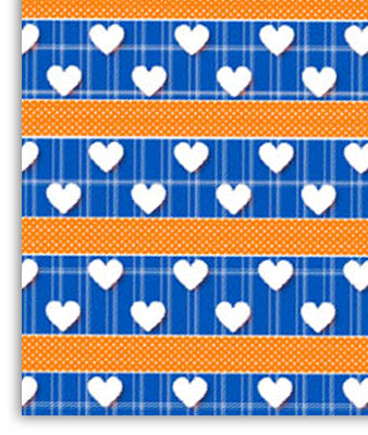PAPEL DE REGALO LISTONES MORADO-NARANJA 19"X25"