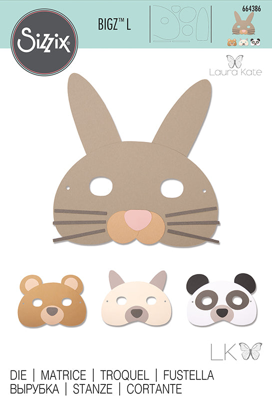 SIZZIX- DIES MÁSCARA ANIMAL DE LAURA KATE