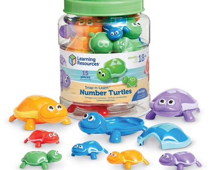 JUEGO NUMBER TURTLES 15 PC +2 AGES