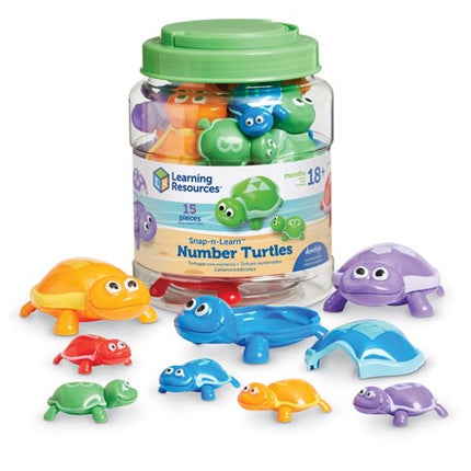 JUEGO NUMBER TURTLES 15 PC +2 AGES