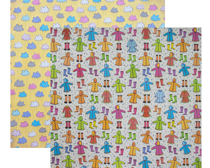 Splish Splash - Papel Scrapbook - 12 x 12 Doble Cara