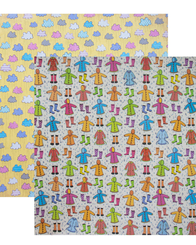 Splish Splash - Papel Scrapbook - 12 x 12 Doble Cara