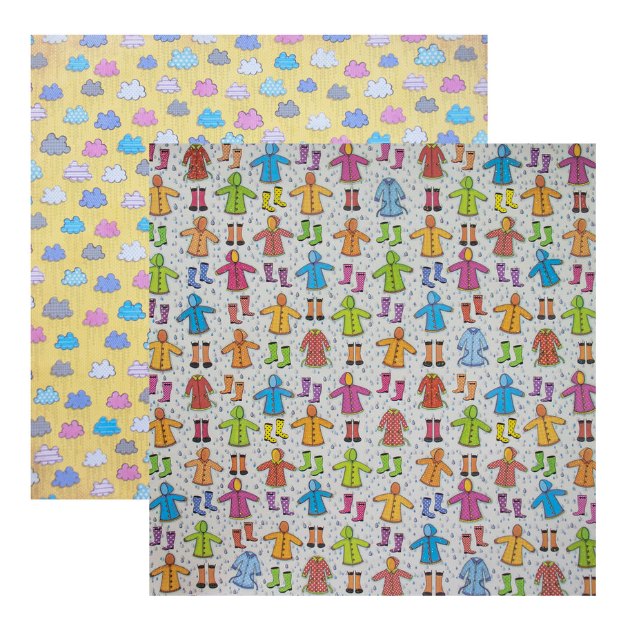 Splish Splash - Papel Scrapbook - 12 x 12 Doble Cara