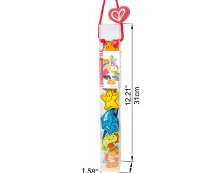 JUGUETE ANIMALES DEL MAR 12PC HAPE/ NON LACING SEA SENSATION