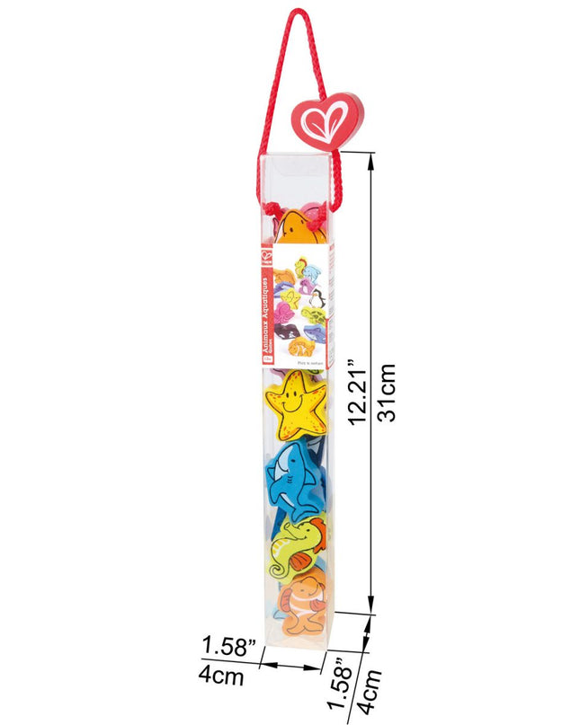 JUGUETE ANIMALES DEL MAR 12PC HAPE/ NON LACING SEA SENSATION