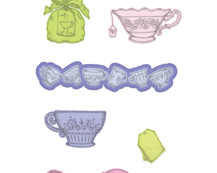 HEARTFELT - CONJUNTOS DE SELLOS MI TAZA DE TÉ 7 PCS