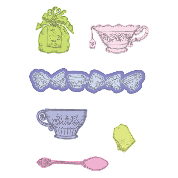 HEARTFELT - CONJUNTOS DE SELLOS MI TAZA DE TÉ 7 PCS