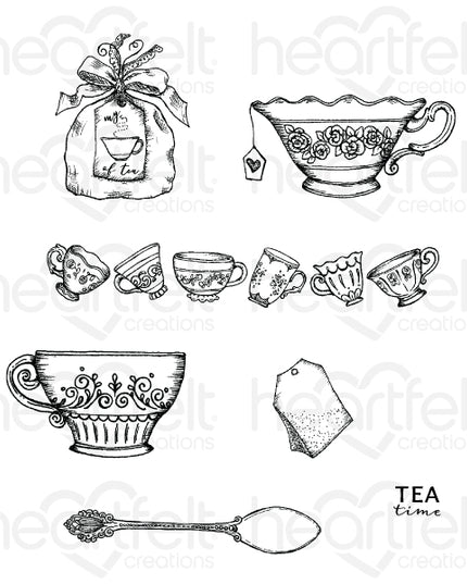HEARTFELT - SET DE SELLOS MI TAZA DE TÉ 6 PCS