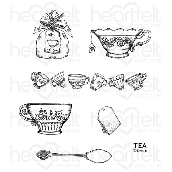 HEARTFELT - SET DE SELLOS MI TAZA DE TÉ 6 PCS
