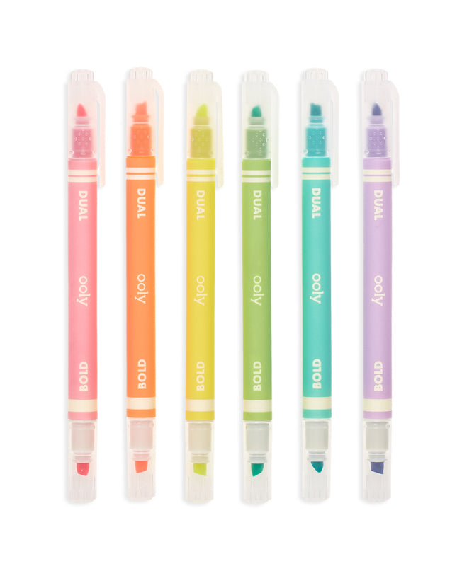 OOLY - SET DE RESALTADORES DOBLES 6CLRS