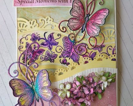 CONJUNTO DE SELLOS DE BORDE DE SUEÑOS DE MARIPOSA 2 PCS