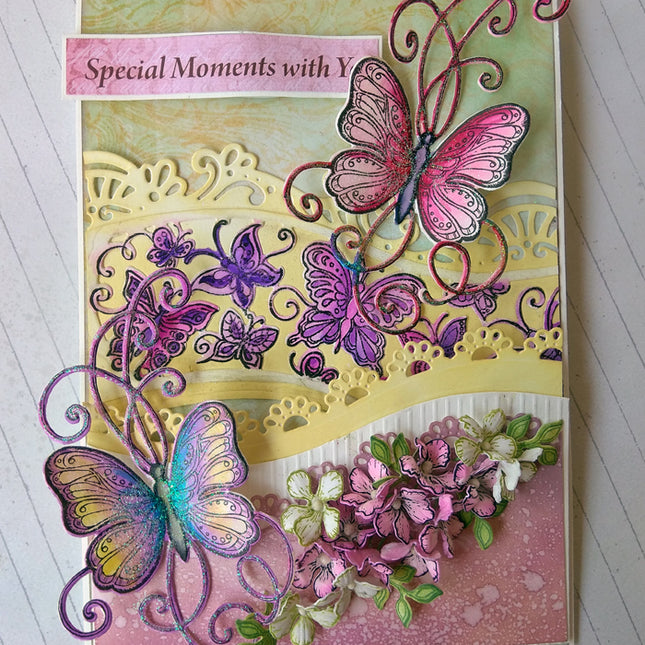 CONJUNTO DE SELLOS DE BORDE DE SUEÑOS DE MARIPOSA 2 PCS