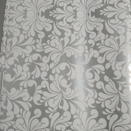 PAPEL DE REGALO BLANCO FLORAL 19"X25"