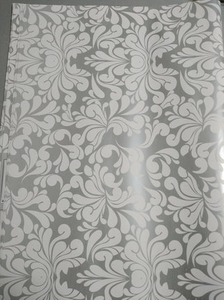 PAPEL DE REGALO BLANCO FLORAL 19"X25"