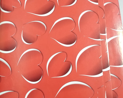 PAPEL DE REGALO CORAZONES 19"X25"