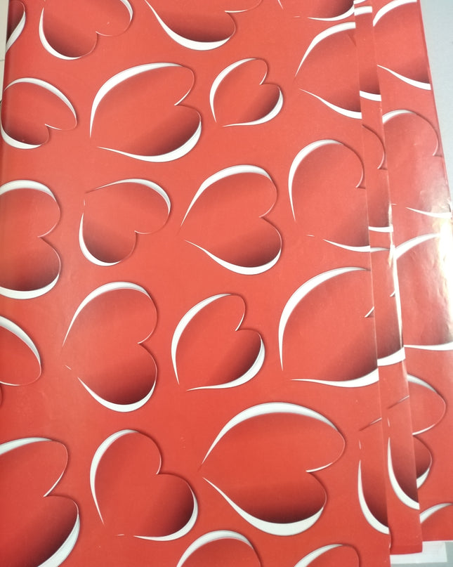 PAPEL DE REGALO CORAZONES 19"X25"
