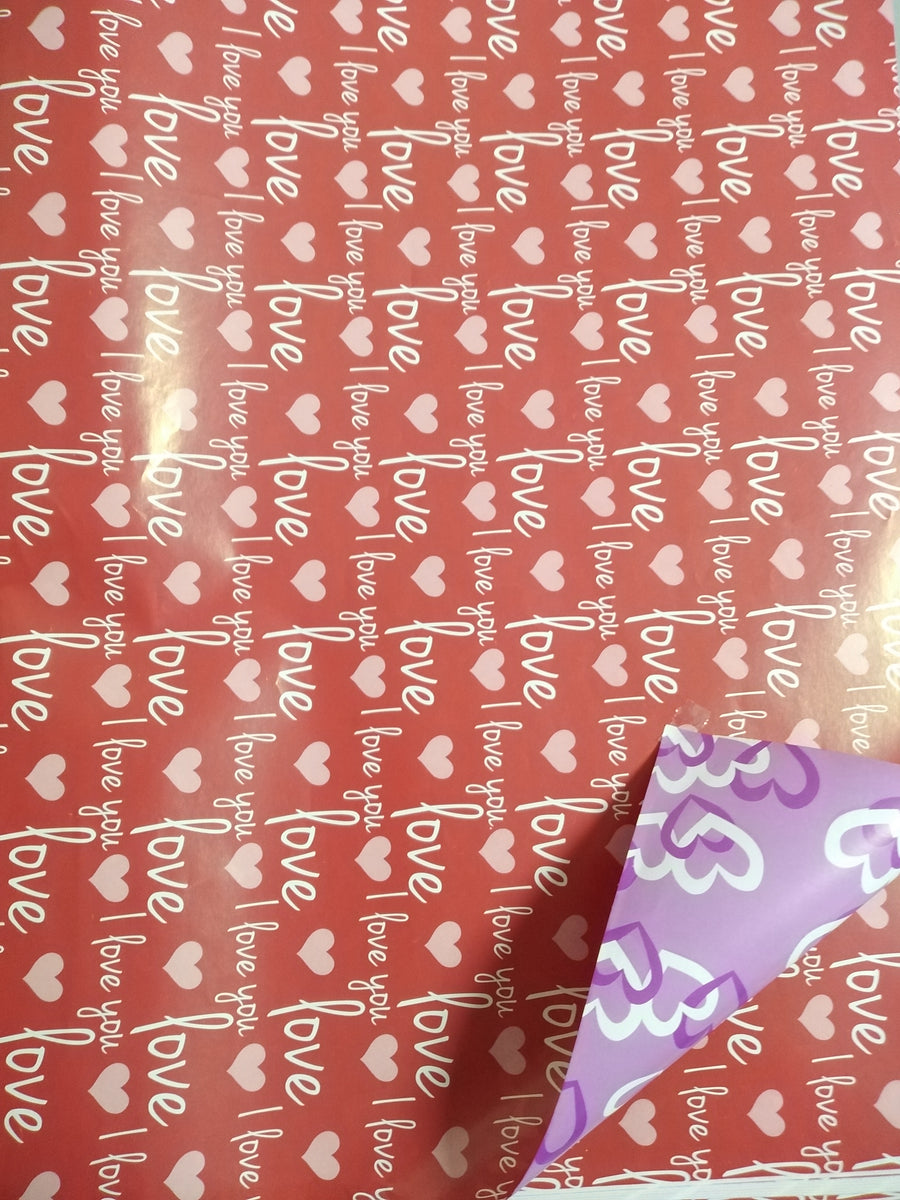 PAPEL DE REGALO LOVE YOU DUPLEX 19