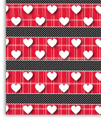 PAPEL DE REGALO LISTONES ROJO-NEGRO 19"X25"