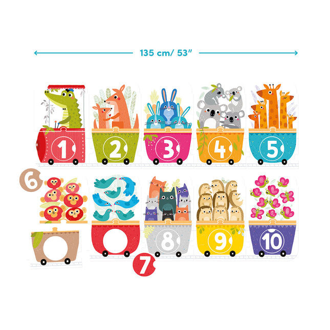 ROMPECABEZAS MAKE A MATCH NUMBER TRAIN 30PZS