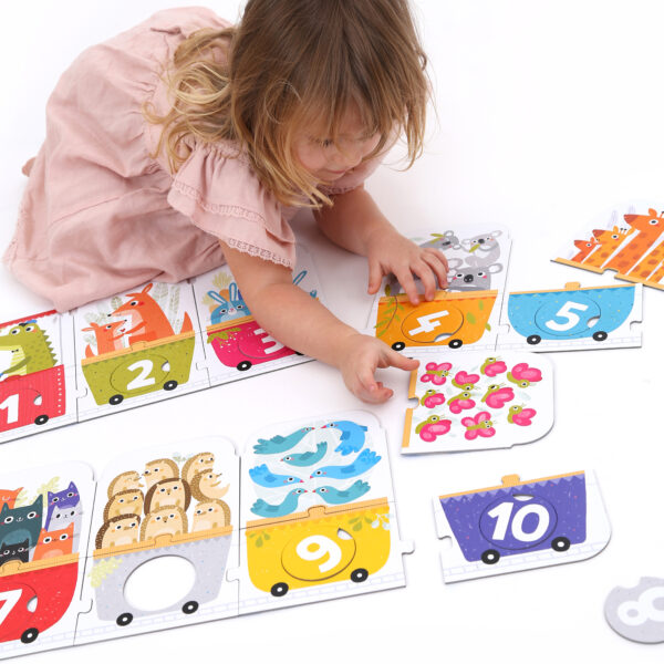 ROMPECABEZAS MAKE A MATCH NUMBER TRAIN 30PZS
