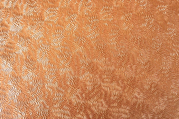 PAPEL ARTESANAL COBRE DISEÑO FLORES 22X29PULG