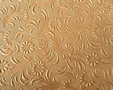 PAPEL DECORADO DORADO C/FLORES 22 X 29 PULG
