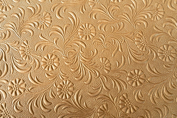 PAPEL ARTESANAL DORADO C/FOLRES 22X29PULG