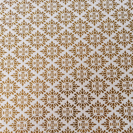 PAPEL DECORADO BLANCO C/MOASAICOS  DORADO 22 X 29 PULG