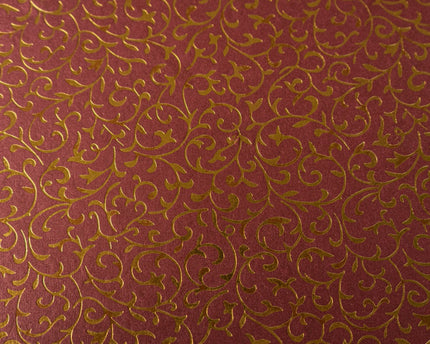 PAPEL DECORADO ROJO C/DORADO 22 X 29 PULG