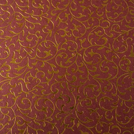 PAPEL DECORADO ROJO C/DORADO 22 X 29 PULG