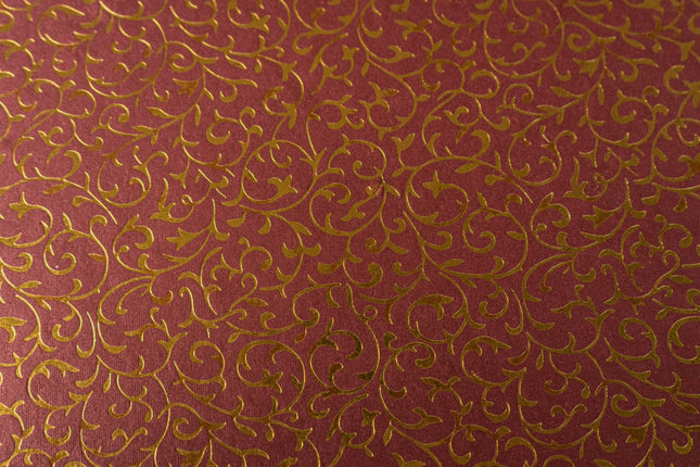 PAPEL DECORADO ROJO C/DORADO 22 X 29 PULG