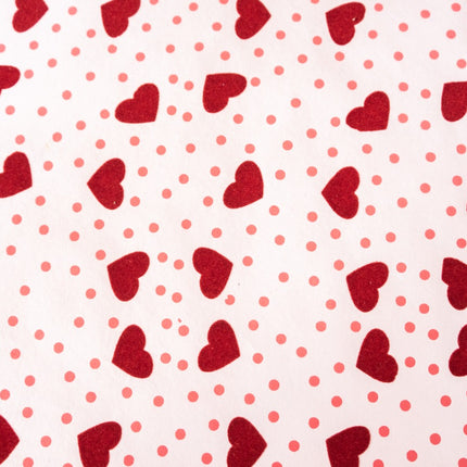 PAPEL DECORADO ROSADO CON CORAZONES 22 X 29 PULG