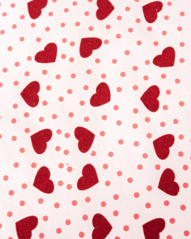 PAPEL DECORADO ROSADO CON CORAZONES 22 X 29 PULG