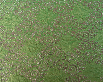 PAPEL DECORADO VERDE PLATA 22 X 29 PULG