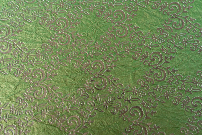 PAPEL DECORADO VERDE PLATA 22 X 29 PULG