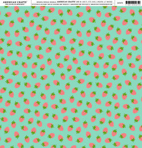STRAWBERRY-PAPEL SCRAPBOOK 12X12 DOBLE CARA