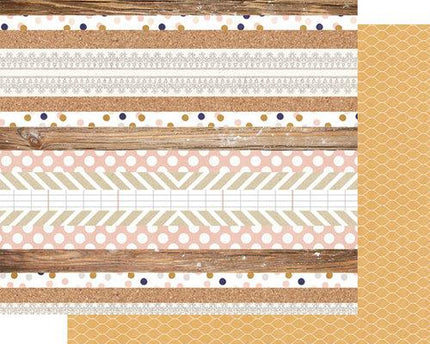 MULTI STRIPE-PAPEL SCRAPBOOK 12X12 DOBLE CARA