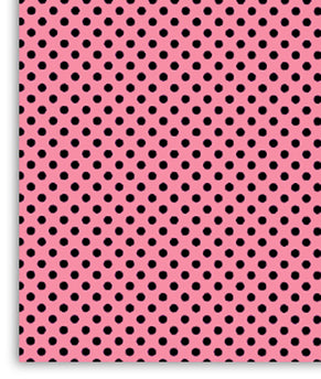 PAPEL DE REGALO PUNTITOS ROSADO-NEGRO 19"X25"