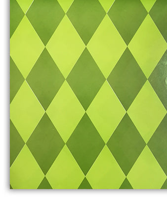 PAPEL DE REGALO ROMBOS VERDES 19"X25"