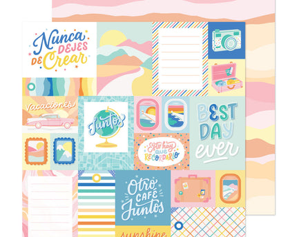 PAPEL ESTAMPADO DOBLE CARA 12X12 - SIEMPRE CREANDO-COLLECCION BUENOS DIAS