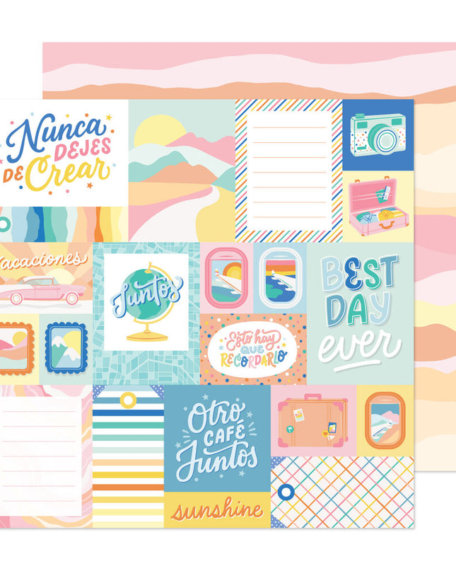 PAPEL ESTAMPADO DOBLE CARA 12X12 - SIEMPRE CREANDO-COLLECCION BUENOS DIAS