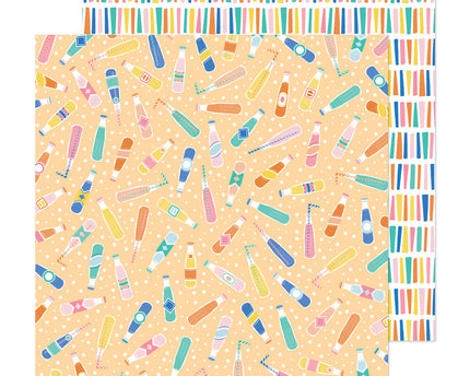 PAPEL ESTAMPADO DOBLE CARA 12 X 12 - BURBUJEANDO-COLLECCION BUENOS DIAS