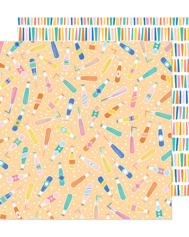 PAPEL ESTAMPADO DOBLE CARA 12 X 12 - BURBUJEANDO-COLLECCION BUENOS DIAS